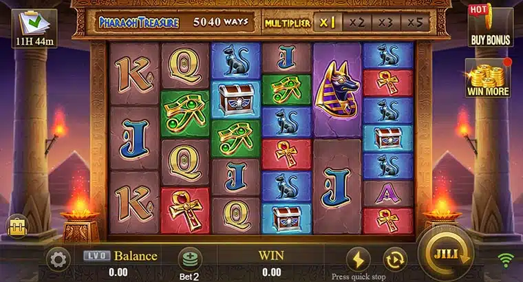 How to Play Pharaoh Treasure Slot on FUNBINGO